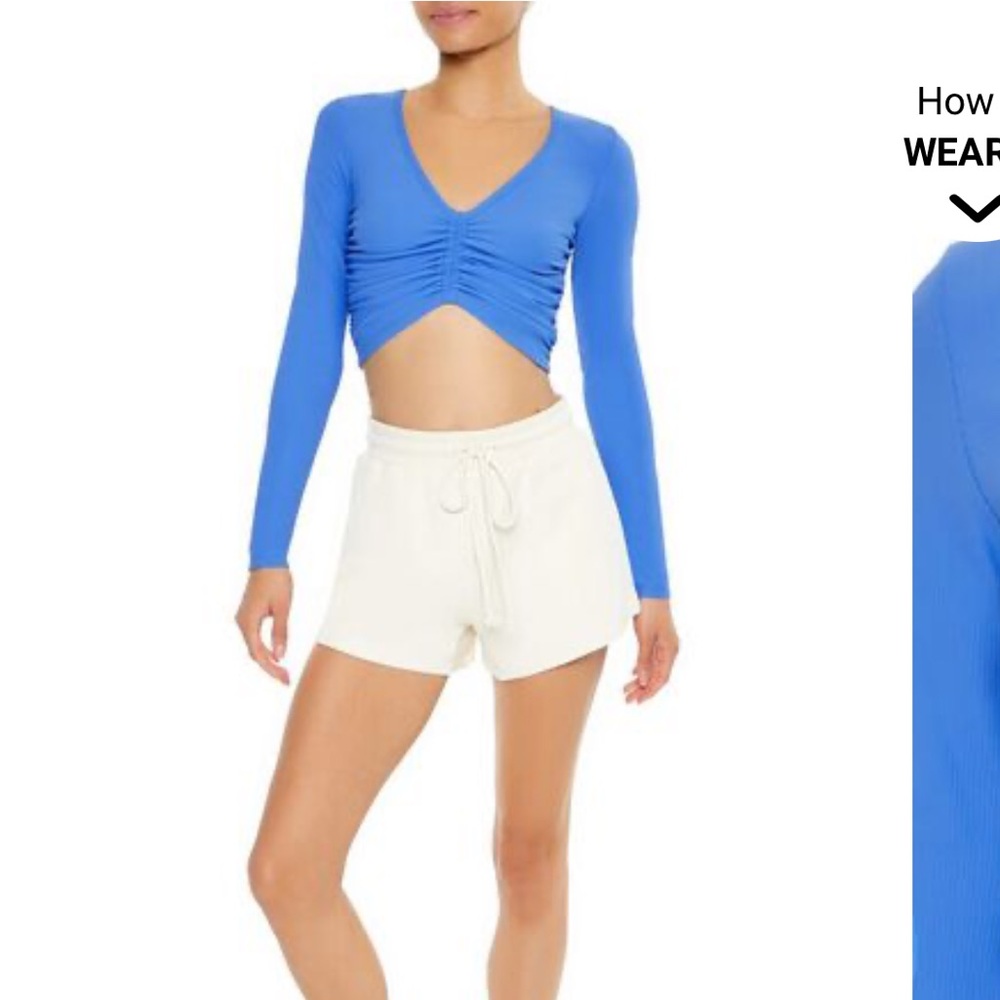 Active Ruched Crop Top - Picture 2 of 7